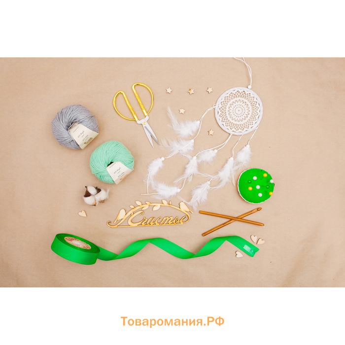 Крючок для вязания, бамбуковый, d=7 мм, 15 см