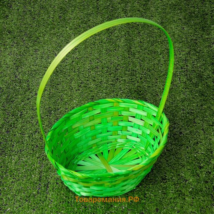 Набор корзин плетеных, бамбук, 22х18x10/34см, 24х19x10/36см, 27х21x10/38см, 3шт., зеленый