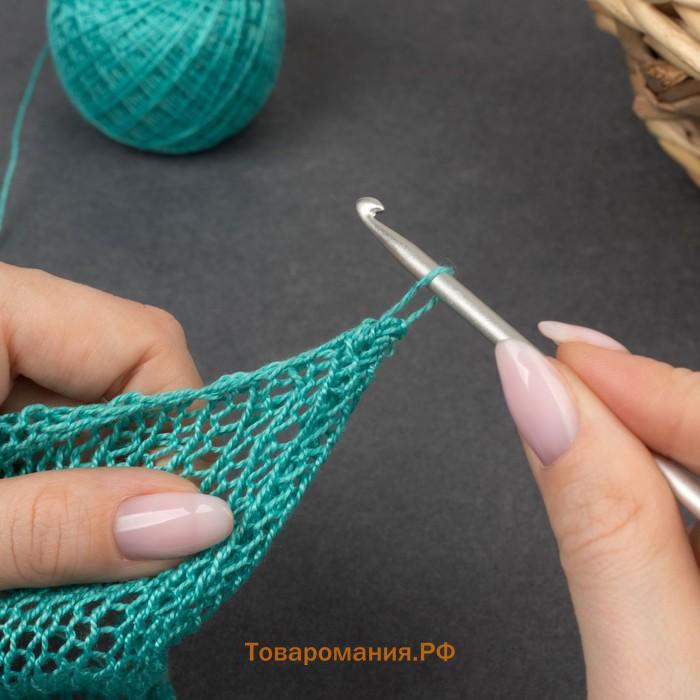 Крючок для вязания, с тефлоновым покрытием, d=4 мм, 15 см