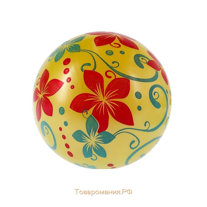 Мяч детский «Цветы», d=22 см, цвет МИКС