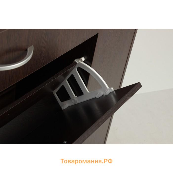 Обувница в прихожую «Клик Мебель», с дверью, 1060×280×960 мм, цвет дуб вотан/тёмно-серый