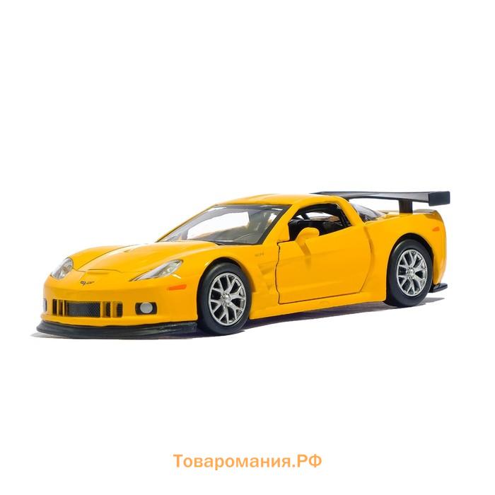 Машина металлическая CHEVROLET CORVETTE C6-R, 1:32, открываются двери, инерция, цвет чёрный