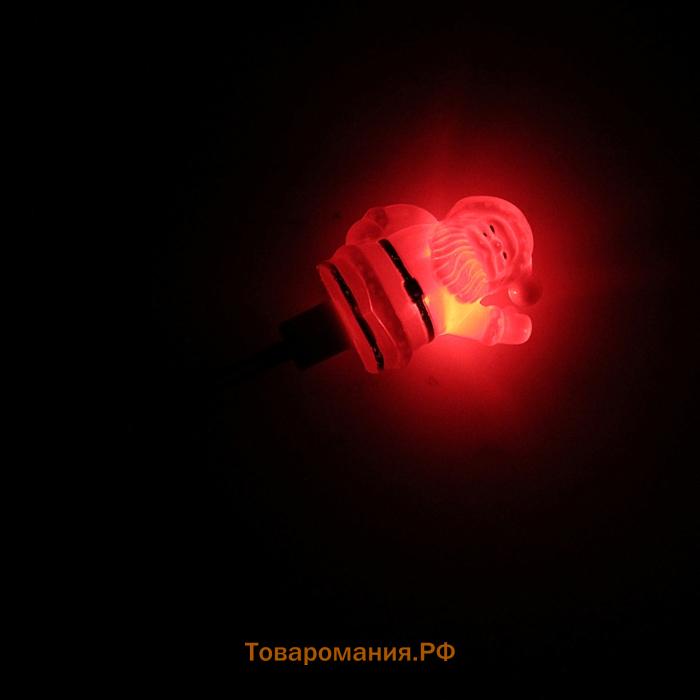 Световая палочка «Дед Мороз», на пружине, МИКС