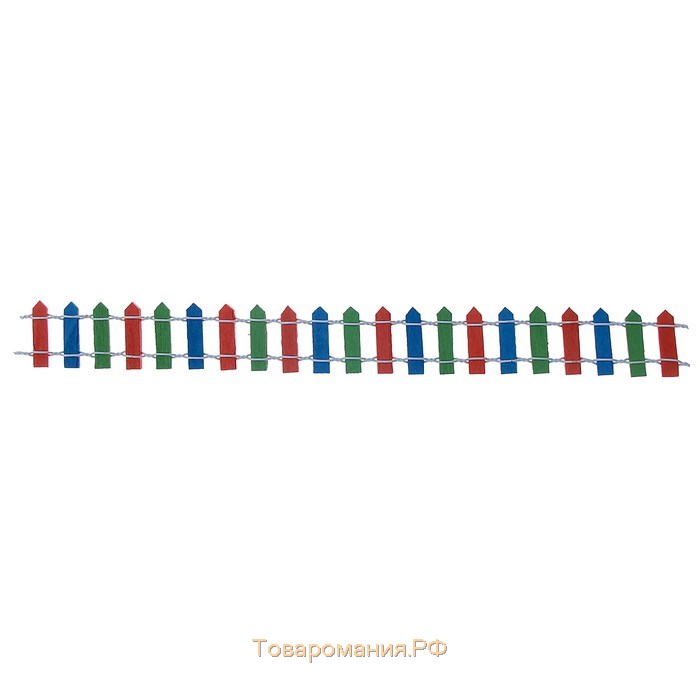 Декор для творчества дерево "Цветной заборчик" 3х24 см МИКС