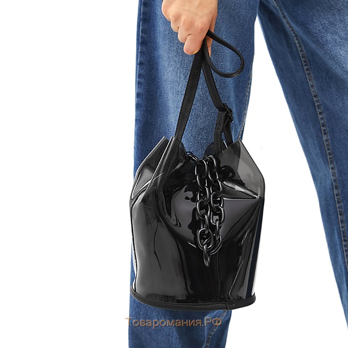 Цепочка для сумки, пластиковая, 15 × 21 мм, 120 см, цвет серебряный