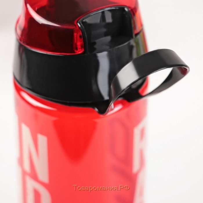 Бутылка для воды пластиковая «На спорте», 750 мл, цвет красный