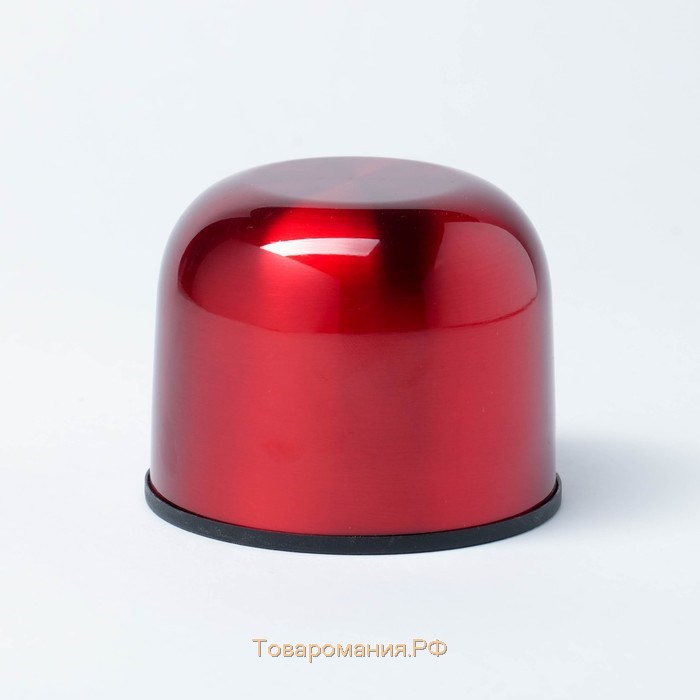 Термос, 1 л, Гильза "Мастер К", с кружкой, сохраняет тепло 24 ч, гарантия 5 лет, красный