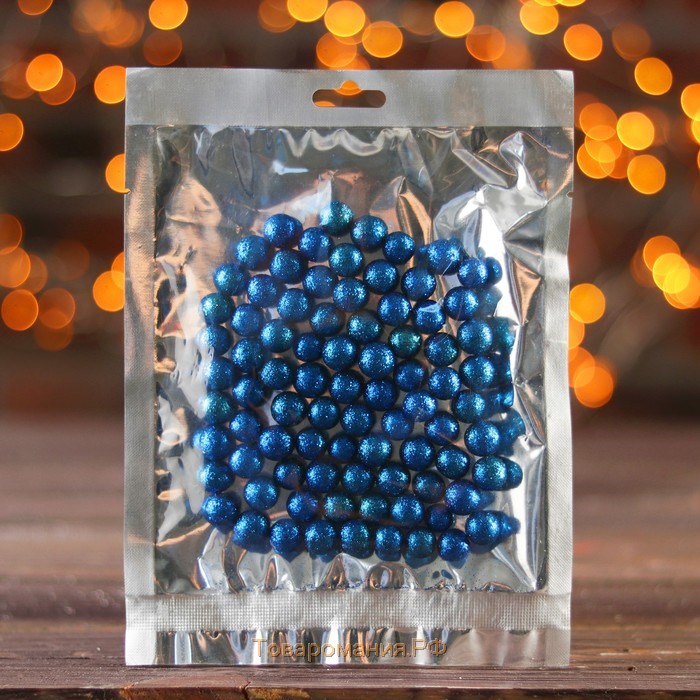 Фигурка для поделок и декора «Шар», набор 40 шт., размер 1 шт. 0,8-1,2 см, цвет синий