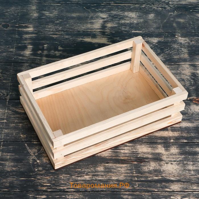Кашпо для цветов Classic, 30×20×9.5 см, деревянное