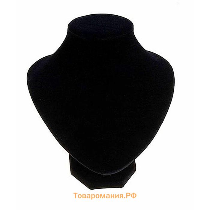 Бюст для украшений QF, 13×12.5×15.5 см, h=15.5 см, чёрный