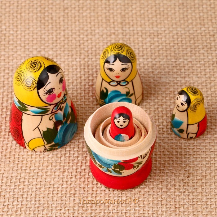 Матрешка дерево «Семёновская», 4 кукольная, высшая категория