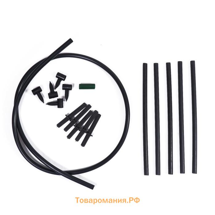 Кустодержатель, d=80 см, h=50 см, ножка d=2 см, пластик, чёрный, «Смородина +»