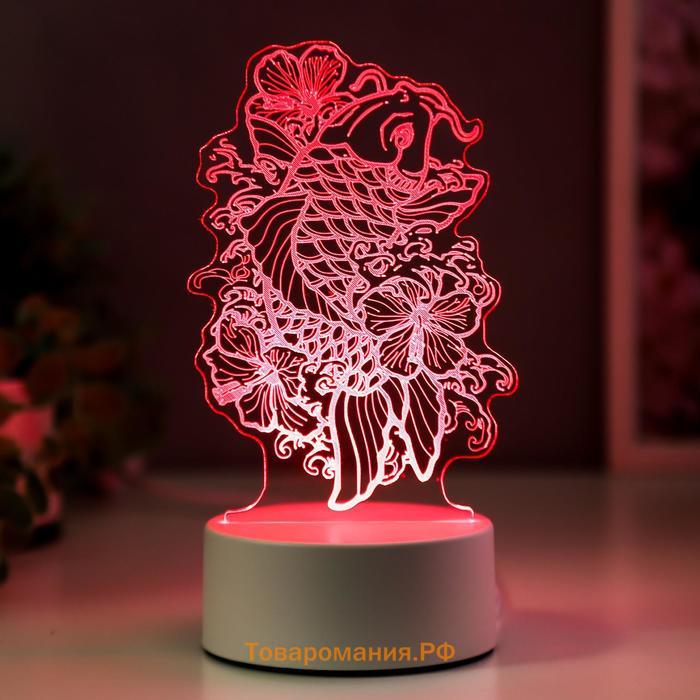 Светильник "Золотая рыбка" LED RGB от сети 9,5х11х19 см RISALUX