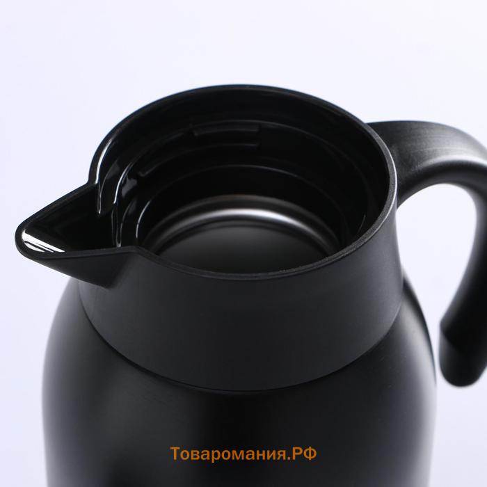 Термос-кофейник "Лавит", 1 л, сохраняет тепло 20 ч, 12 х 21 см, черный