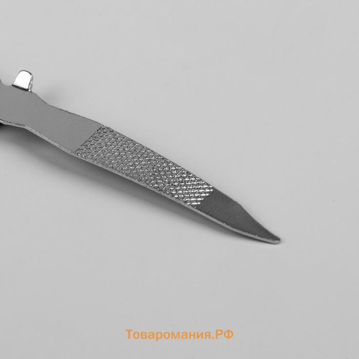 Кусачки книпсер педикюрные, с пилкой, 7.6 см, в коробке