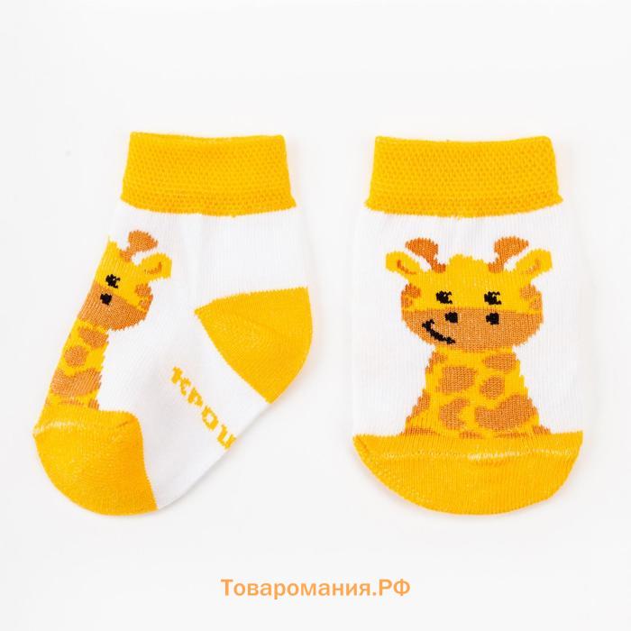 Набор носков Крошка Я «Жираф», 2 пары, 8-10 см