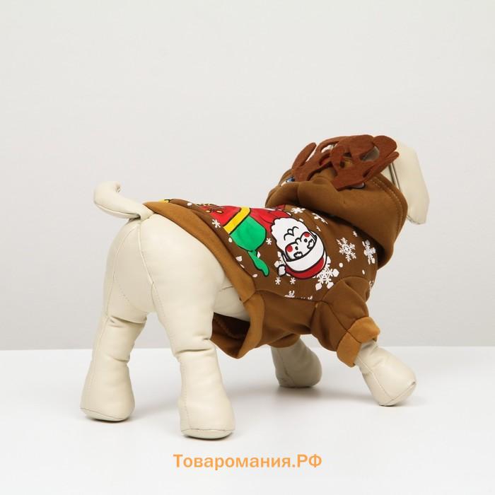 Толстовка "Олень с рожками", XL  (ДС 40, ОГ 50 см)