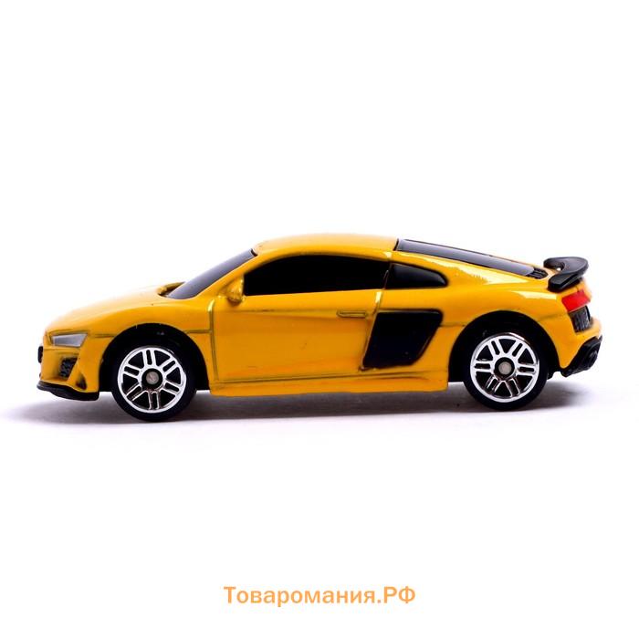 Машина металлическая AUDI R8 COUPE, 1:64, цвет жёлтый