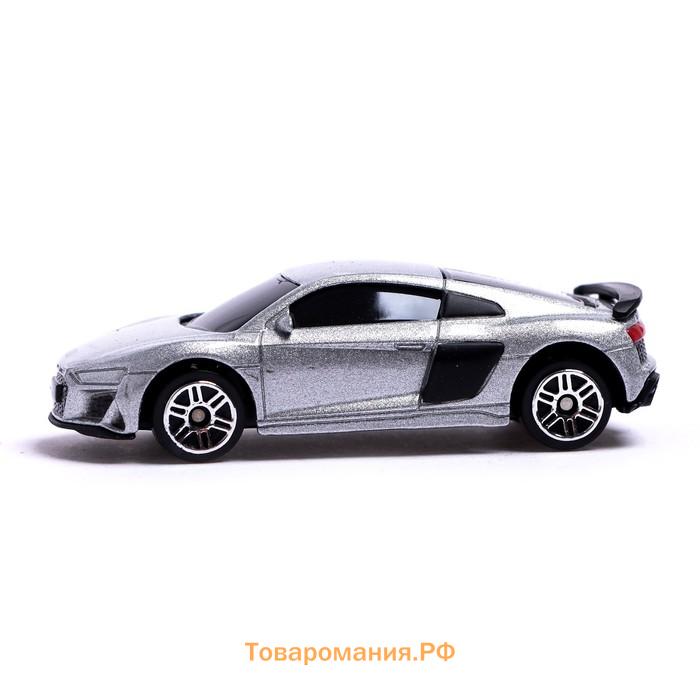 Машина металлическая AUDI R8 COUPE, 1:64, цвет серебро