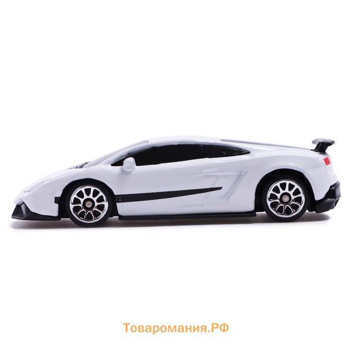 Машина металлическая LAMBORGHINI GALLARDO LP 570-4 SUPERLEGGERA,1:64, цвет белый