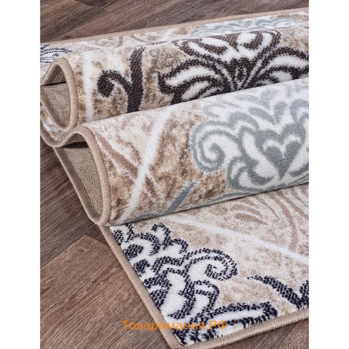 Ковёр прямоугольный Merinos Valencia Deluxe, размер 150x300 см, цвет cream-brown