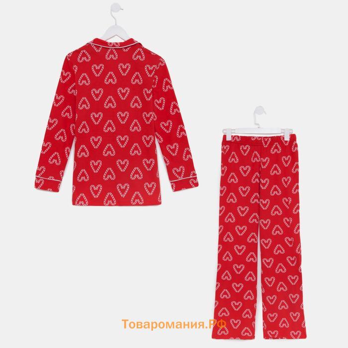 Пижама женская (рубашка и брюки) KAFTAN "Love" размер 44-46