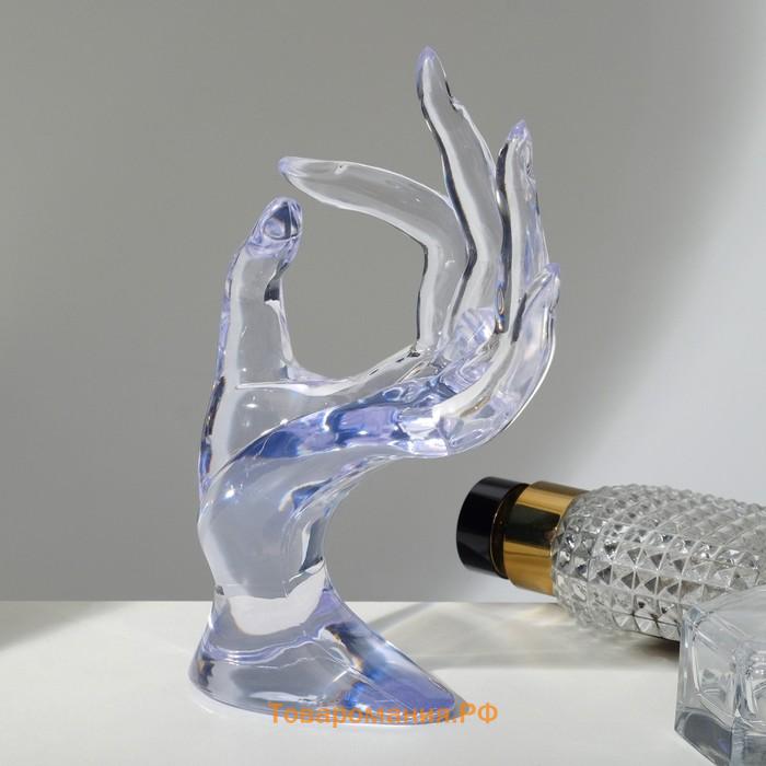 Подставка для украшений «Рука» 10.5×8×16 см, прозрачная