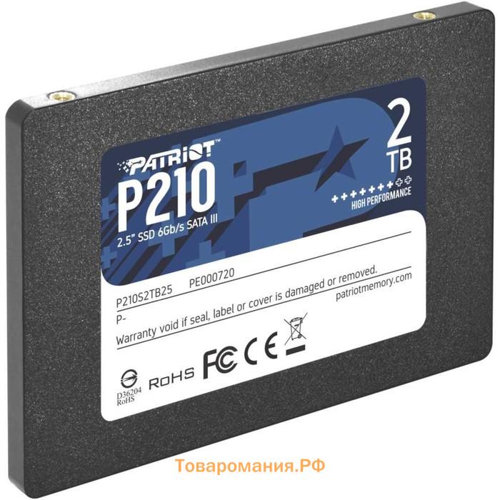 Накопитель SSD Patriot P210S2TB25 P210, 2 Тб, SATA III