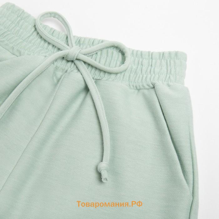 Комплект для девочки (топ, шорты) MINAKU: Casual Collection цвет оливковый, рост 110