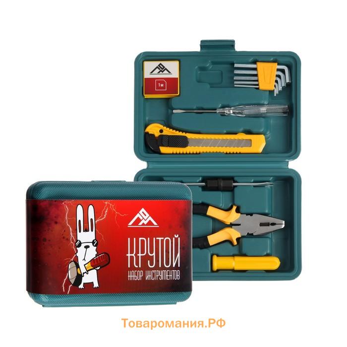 Набор инструментов в кейсе ЛОМ, в подарочной упаковке «НОВЫЙ ГОД», 11 предметов