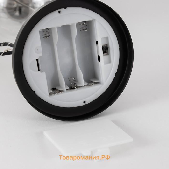 Фигурка светящаяся RISALUX «Мун», LED-ночник, от USB/батареек 3×AA, чёрный, 1 8×18×26.5 см