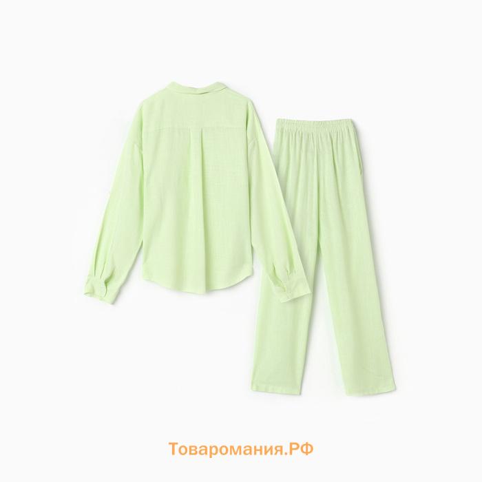 Пижама женская (рубашка и брюки) KAFTAN Lime series р. 40-42