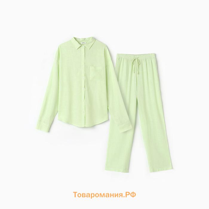 Пижама женская (рубашка и брюки) KAFTAN Lime series р. 40-42