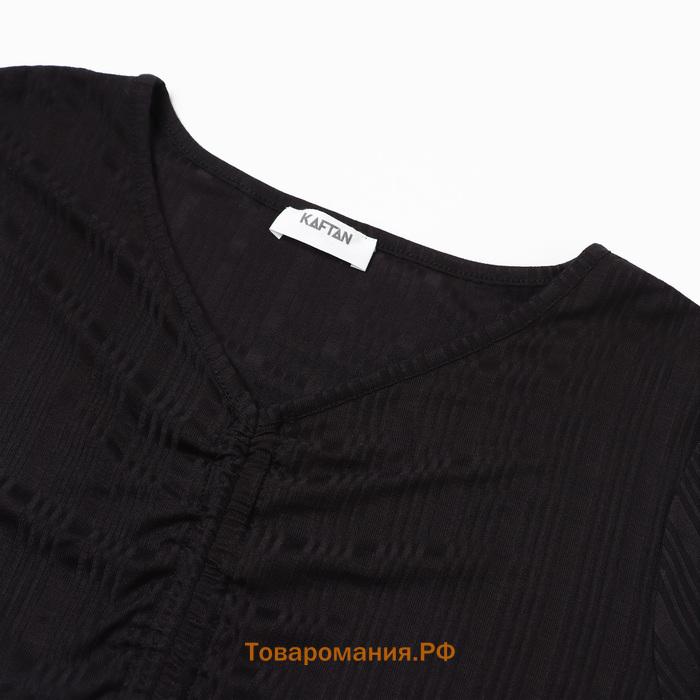 Пижама женская (футболка, шорты) KAFTAN Black, размер 52-54