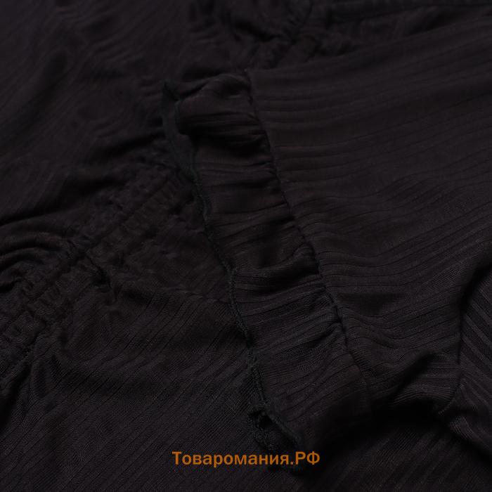 Пижама женская (футболка, шорты) KAFTAN Black, размер 52-54