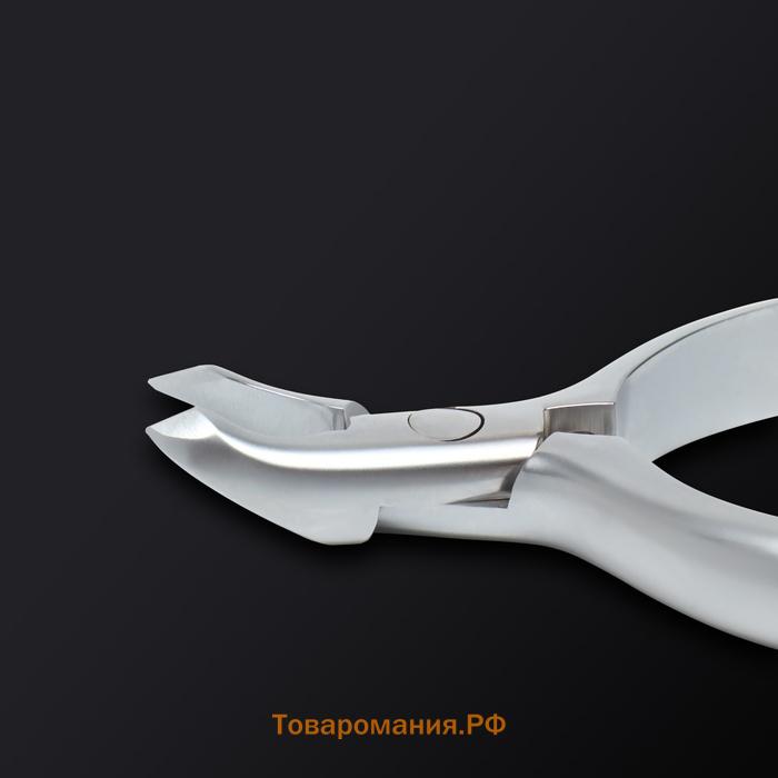 Кусачки маникюрные для кутикулы «Premium satin», скрытая пружина, матовые, 10.3 см, длина лезвия-4 мм
