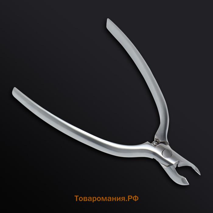 Кусачки маникюрные для кутикулы «Premium satin», скрытая пружина, матовые, 10.3 см, длина лезвия-4 мм