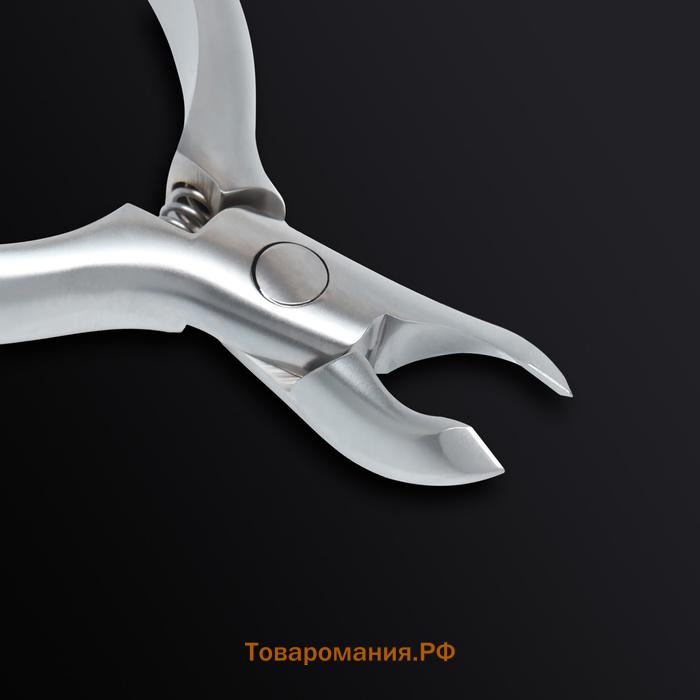 Кусачки маникюрные для кутикулы «Premium satin», скрытая пружина, матовые, 10.3 см, длина лезвия-4 мм