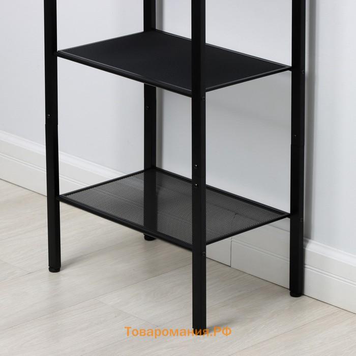 Стеллаж «Торонто 15», 47×30×146.5 см, чёрный