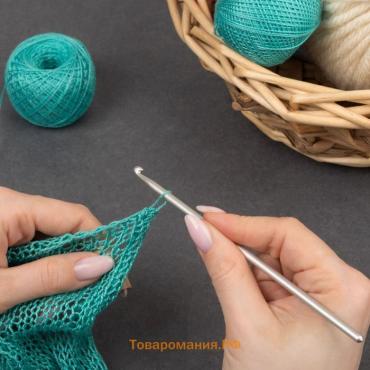 Крючок для вязания, с тефлоновым покрытием, d=4 мм, 15 см
