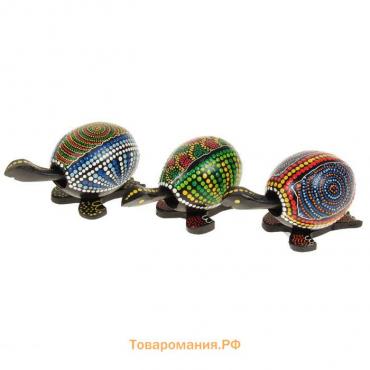 Сувенир - маятник «Черепаха с качающейся головой», 14×10×10 см, дерево албезия, МИКС