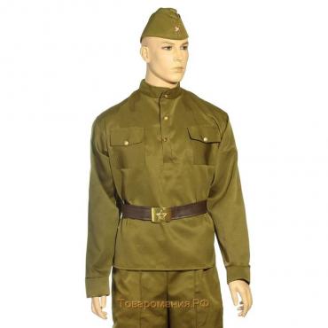 Комплект военный мужской, пилотка, гимнастёрка, ремень с бляхой, р. 50-52, рост 180-190 см