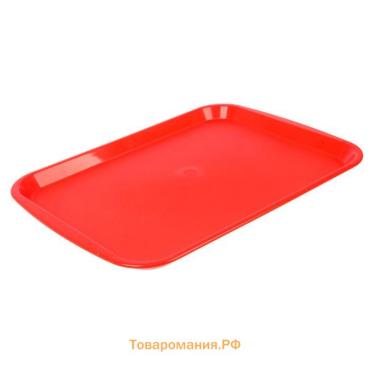 Поднос SparkPlast, пластик, 43×31.2×2.3 см, красный