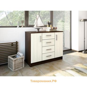 Комод для хранения «Эра» (К1000-2Д), 1000×430×830 мм, цвет венге/лоредо