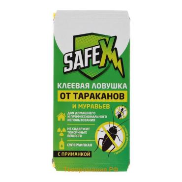 Средство от тараканов и муравьев SAFEX, ловушка-домик клеевая с приманкой, 1 шт.