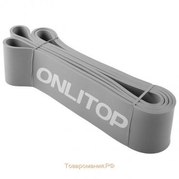 Эспандер ленточный многофункциональный ONLYTOP, 208х6,4х0,5 см, 23-68 кг, цвет серый