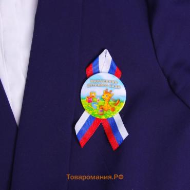 Значок на выпускной закатной «Выпускник детского сада», d=5.7 см