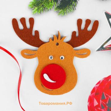 Ёлочная игрушка из фетра «Милый олень», своими руками