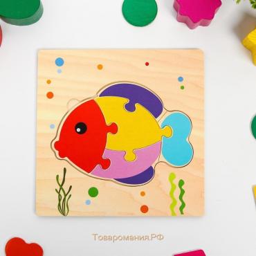 Игрушка развивающая пазл «Рыбка» 0,3×15×15 см