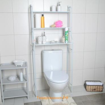 Стеллаж над стиральной машинкой, 65×25×152 см, белый